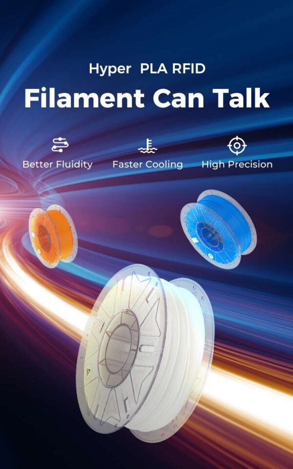 Creality Hyper PLA RFID Blue - Fast Printing Filament with CFS tag 1kg 1.75 (3301010404)