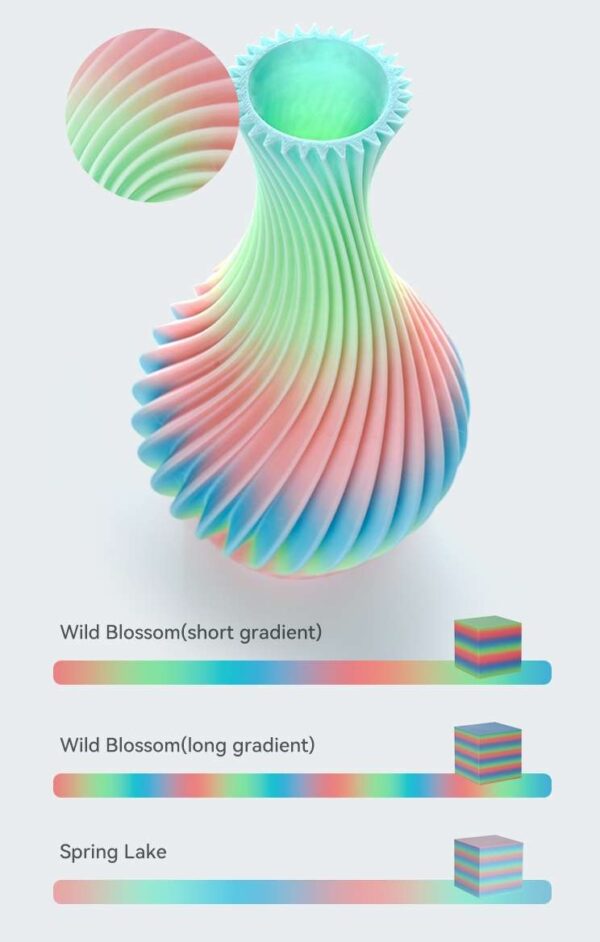 Creality Hyper PLA Rainbow Wild Blossom Long Grade - Fast Printing Filament with CFS tag 1kg 1.75