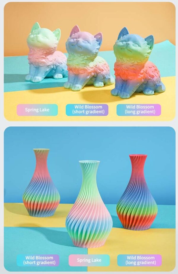 Creality Hyper PLA Rainbow Wild Blossom Long Grade - Fast Printing Filament with CFS tag 1kg 1.75