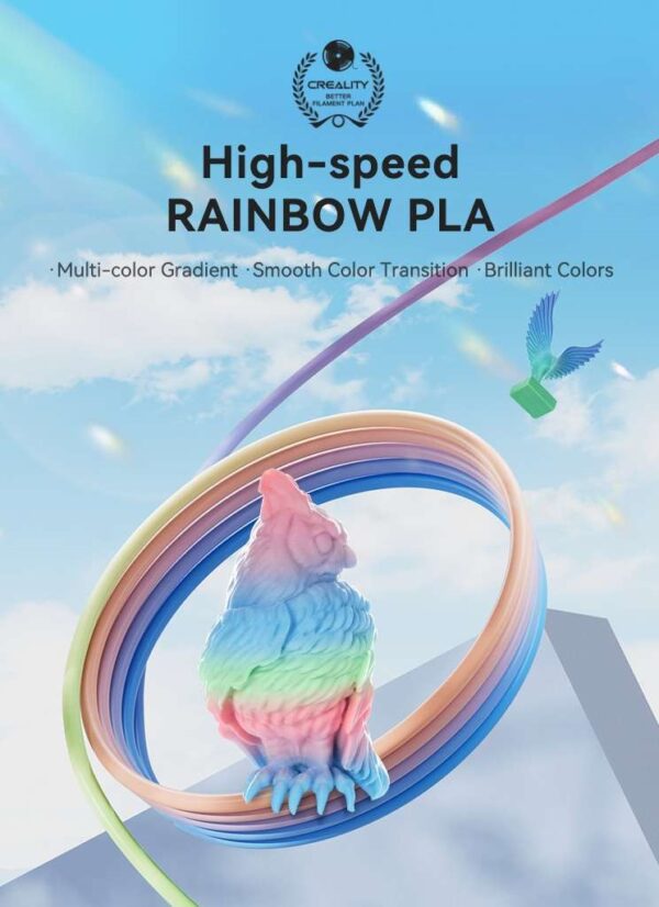 Creality Hyper PLA Rainbow Wild Blossom Long Grade - Fast Printing Filament with CFS tag 1kg 1.75